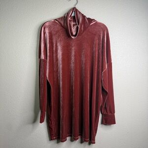 Urban Outfitters Velour Turtleneck Dress Batwing Sleeve Size M